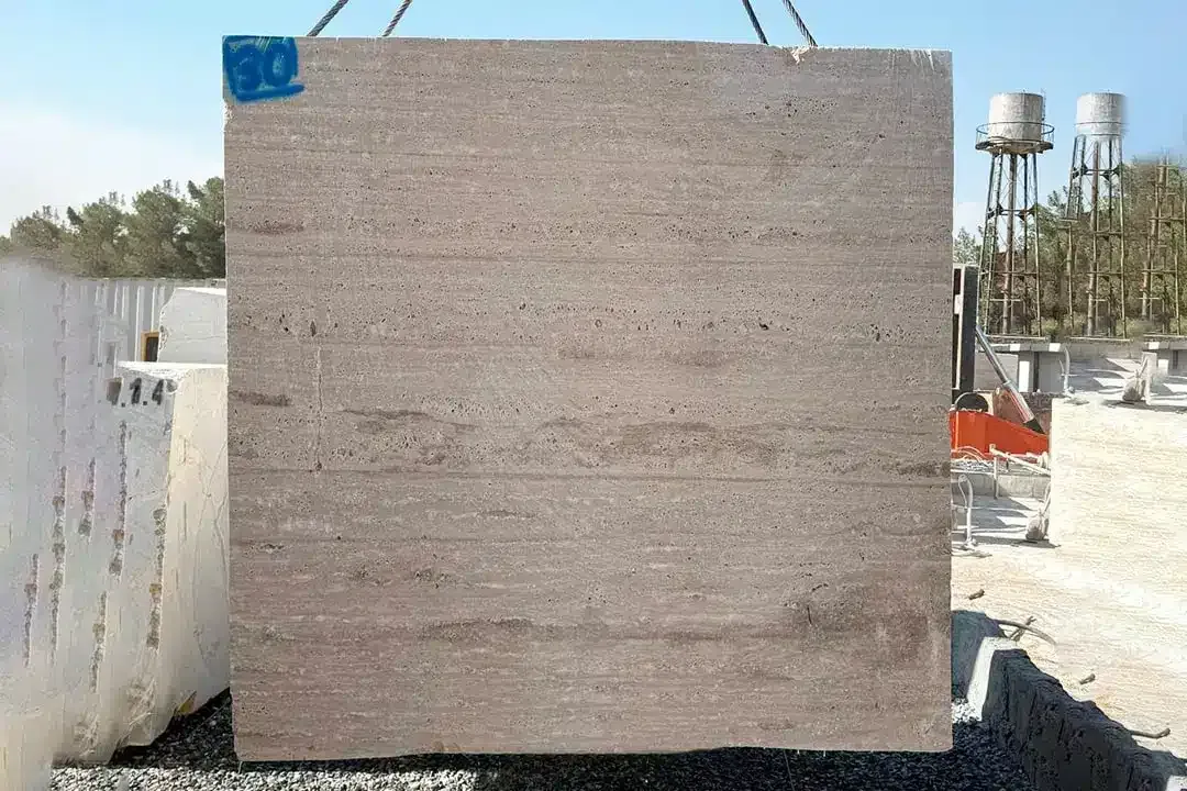 Abarkooh Cream Travertine Block